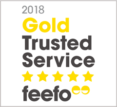Feefo Gold Trusted Service 2018